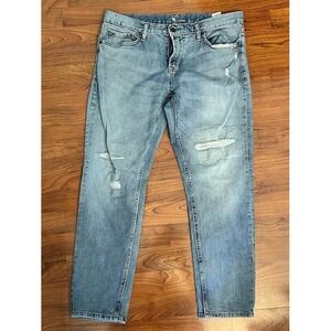 Old Navy Jeans Mens 34x30 Relaxed Slim Built-In Flex Denim Distressed‎ Grunge